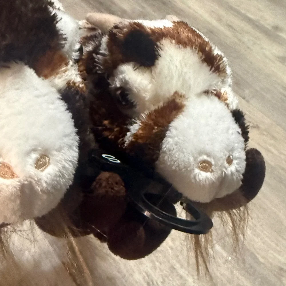 Wishpets Cow Slippers Toddler Kids Size Small Plush‎ Animal Boots